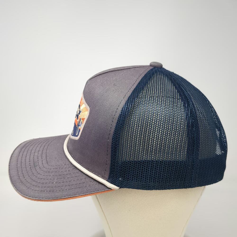Dale Brisby 5 Panel Blue One Size Trucker Mesh Rope Radiator Ranch Cattle hat - Picture 3 of 9
